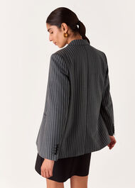 Isla Pinstripe Wool Blazer