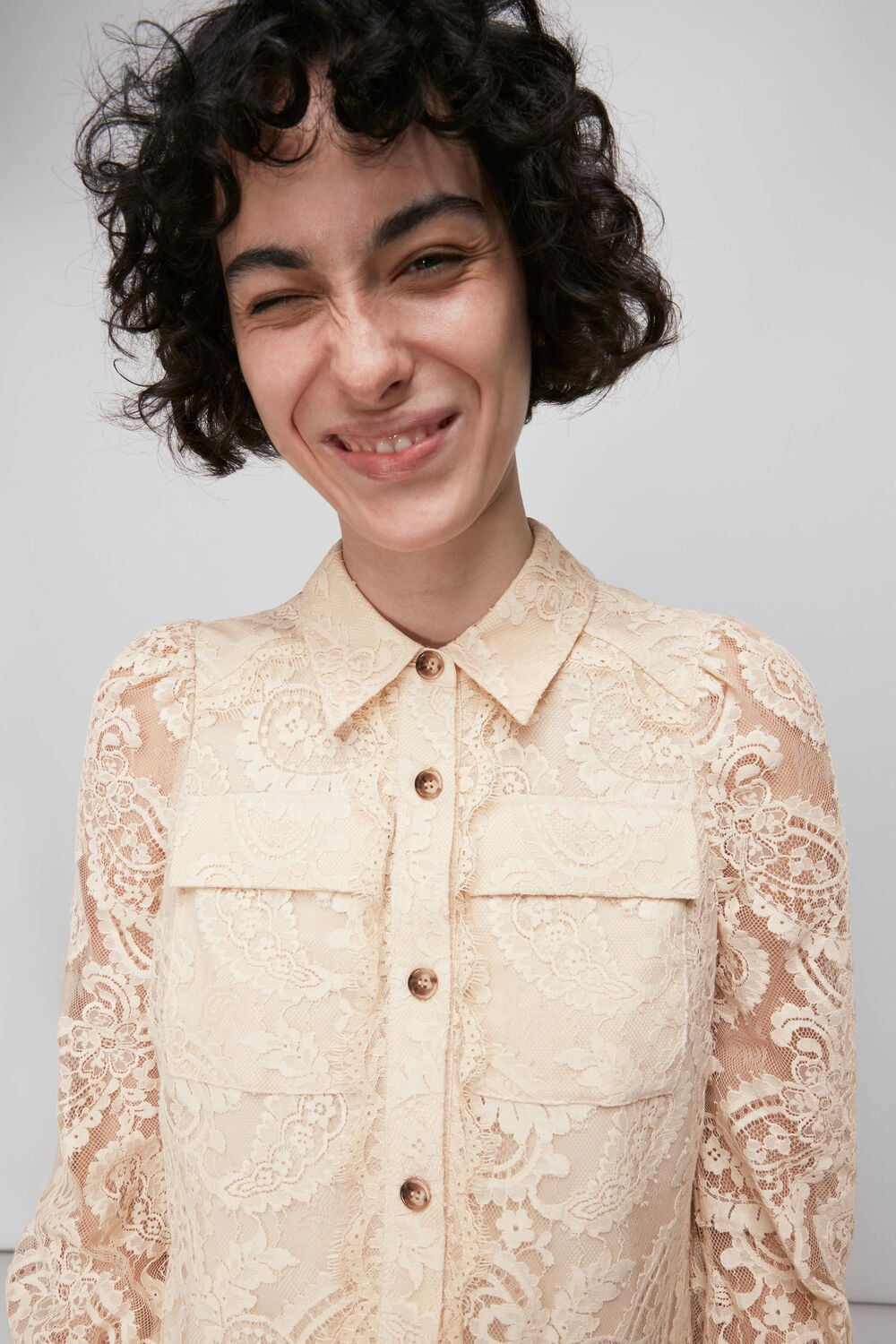Lace Shirt Dress