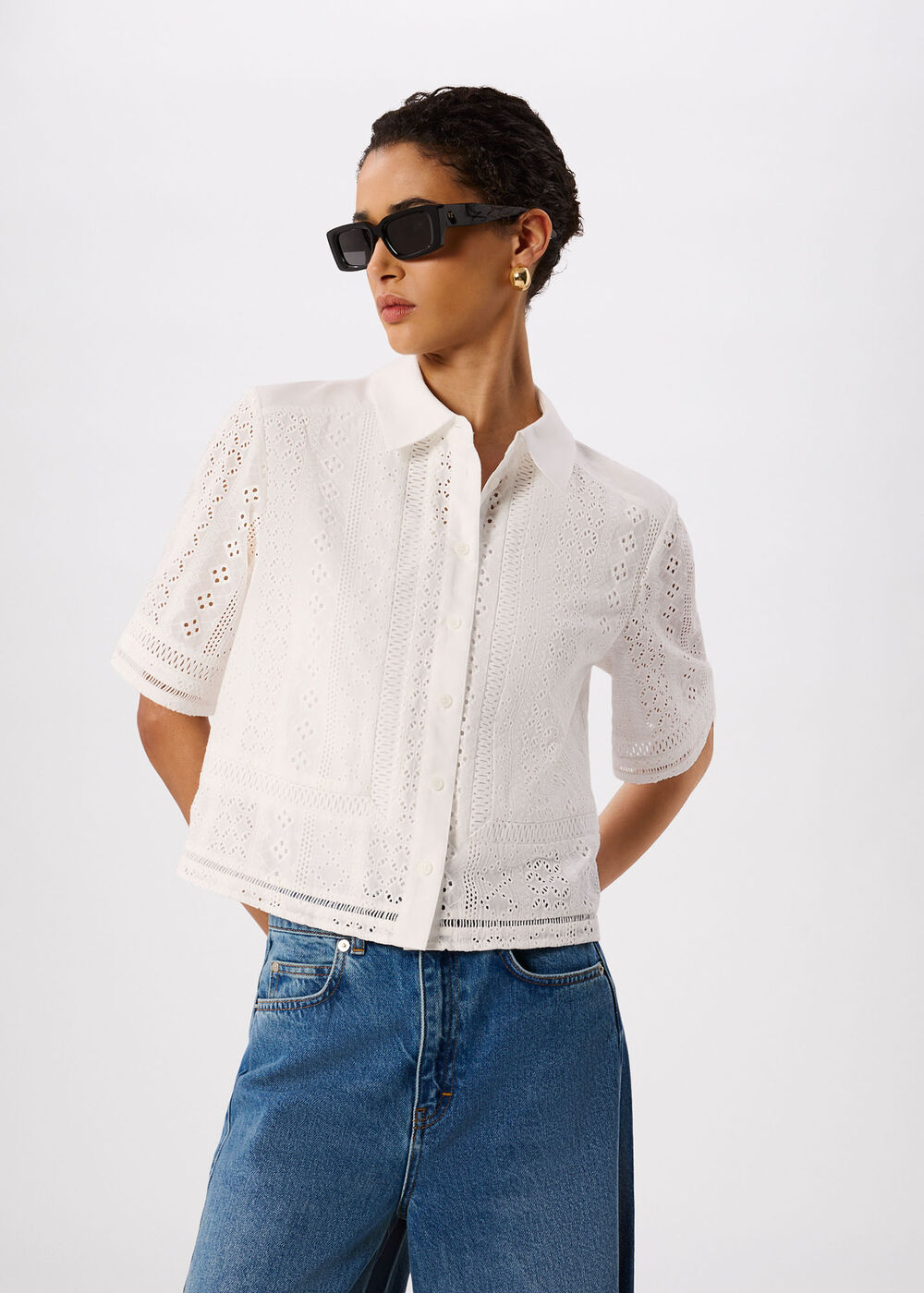 Broderie Cotton Shirt