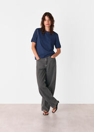Broderie Trim Detail Tee