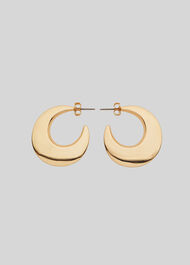 Crescent Hoop Earring Gold/Multi
