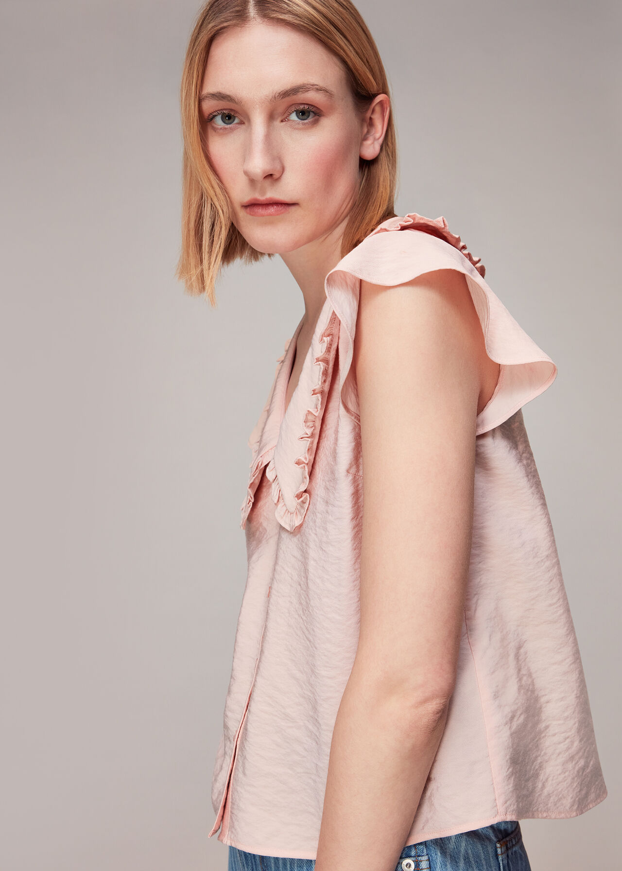 Short Sleeve Collar Top
