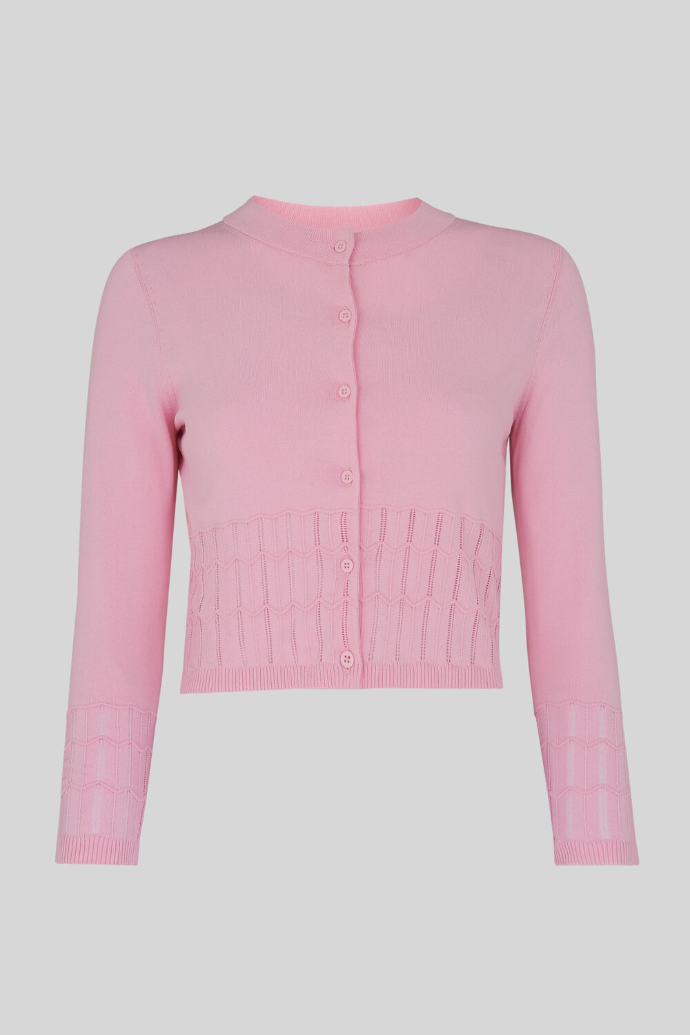 Pointelle Cardigan Pale Pink
