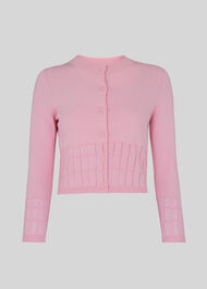 Pointelle Cardigan Pale Pink