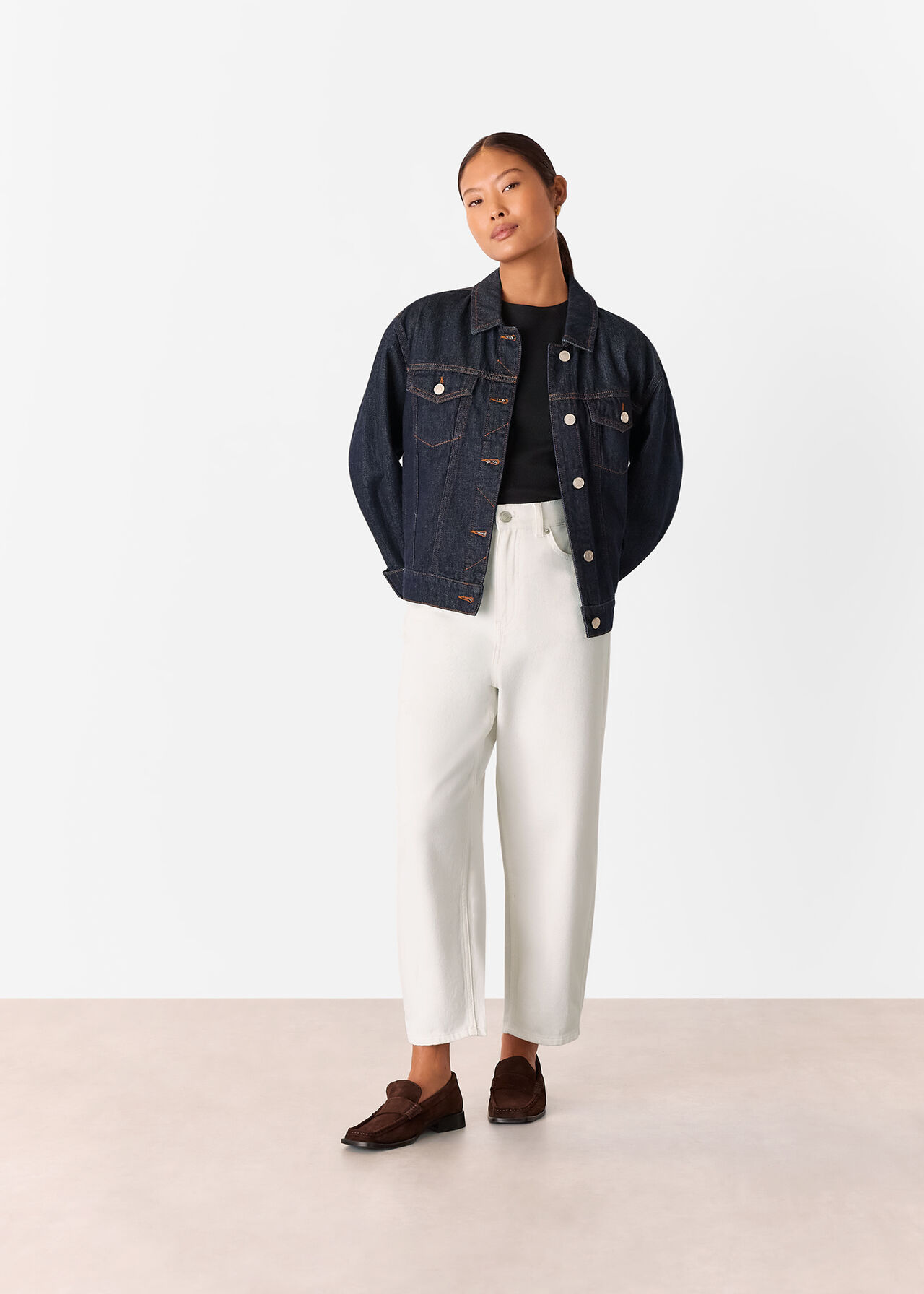 Petite Authentic Barrel Leg Jean