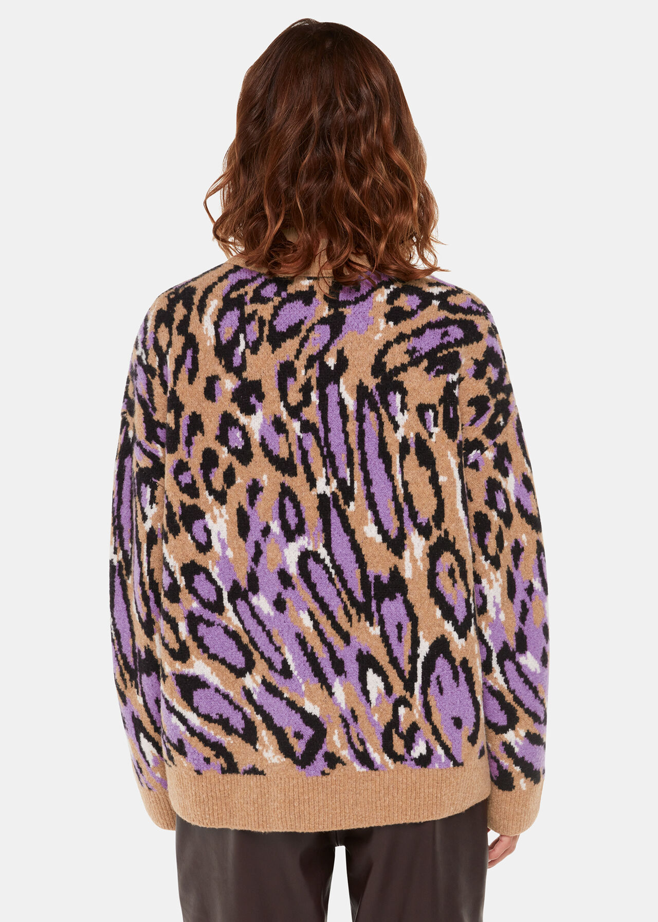 Waving Leopard Jacquard Knit