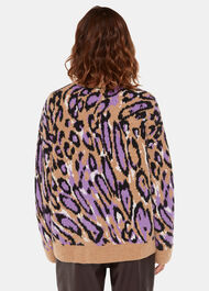 Waving Leopard Jacquard Knit