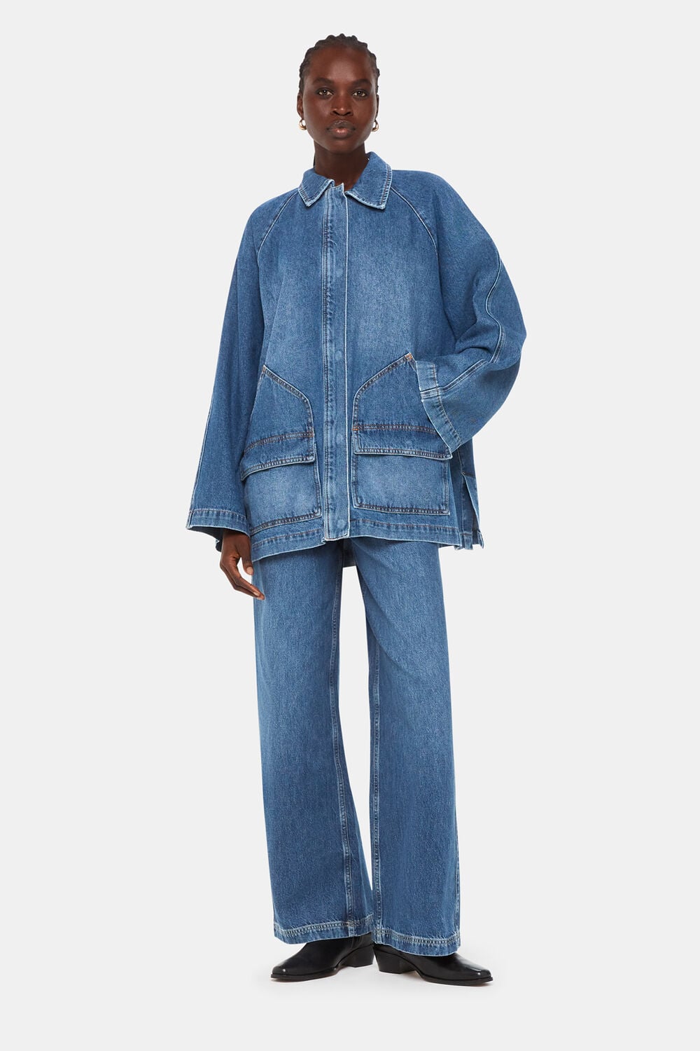 Flare Sleeve Denim Jacket