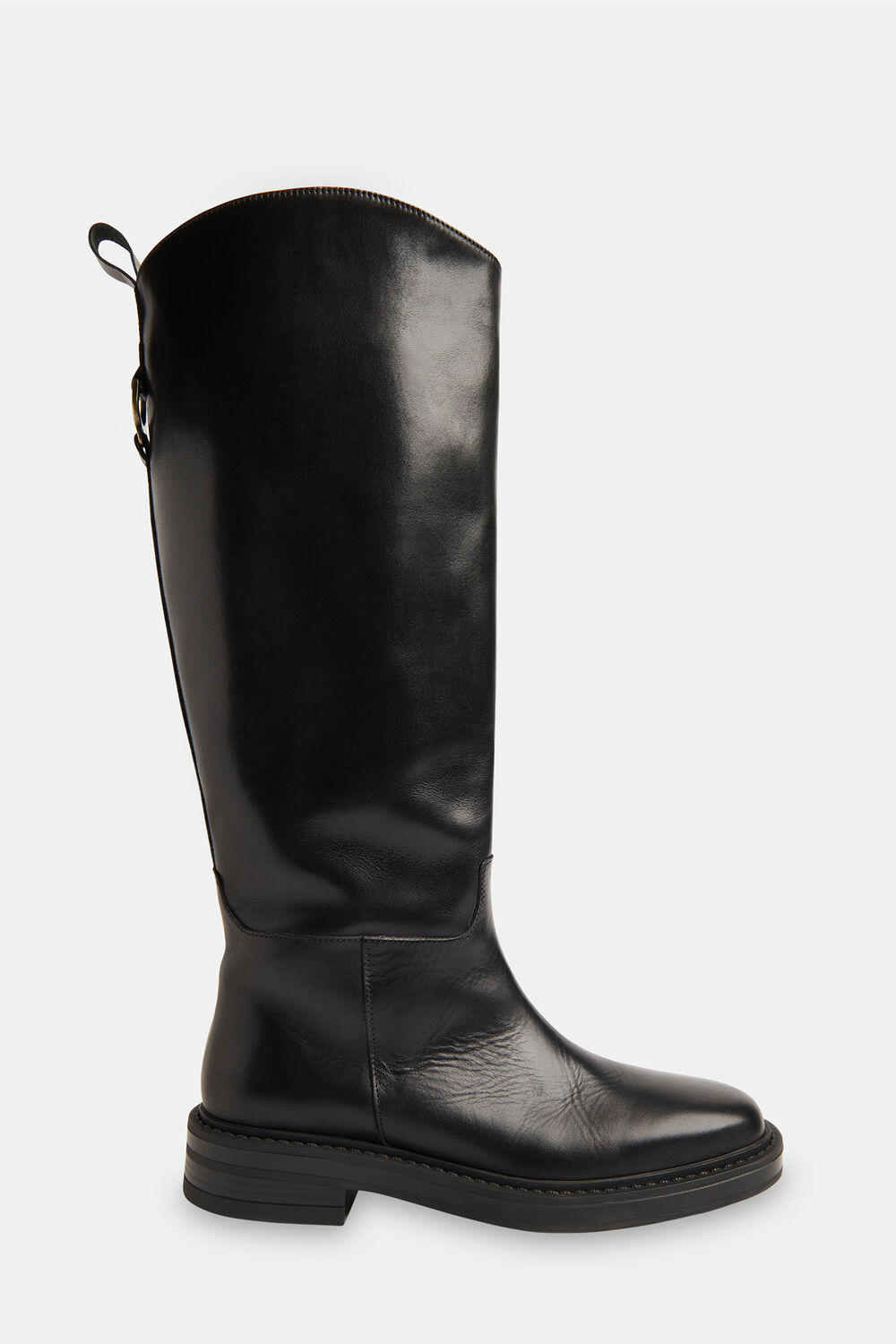 Black Knee High Riding Boot