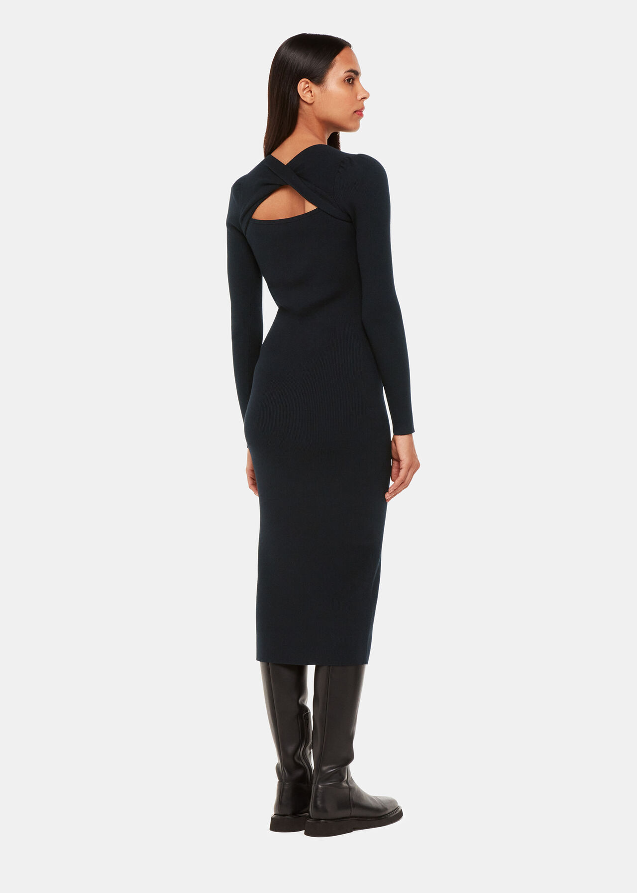 Cut Out Twist Knitted Dress