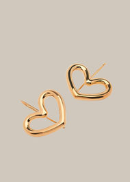 Tubular Heart Drop Earring