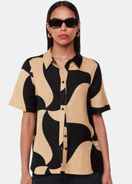 Swirl Linen Blend Shirt