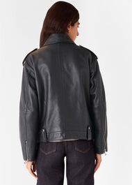 Freja Leather Biker Jacket