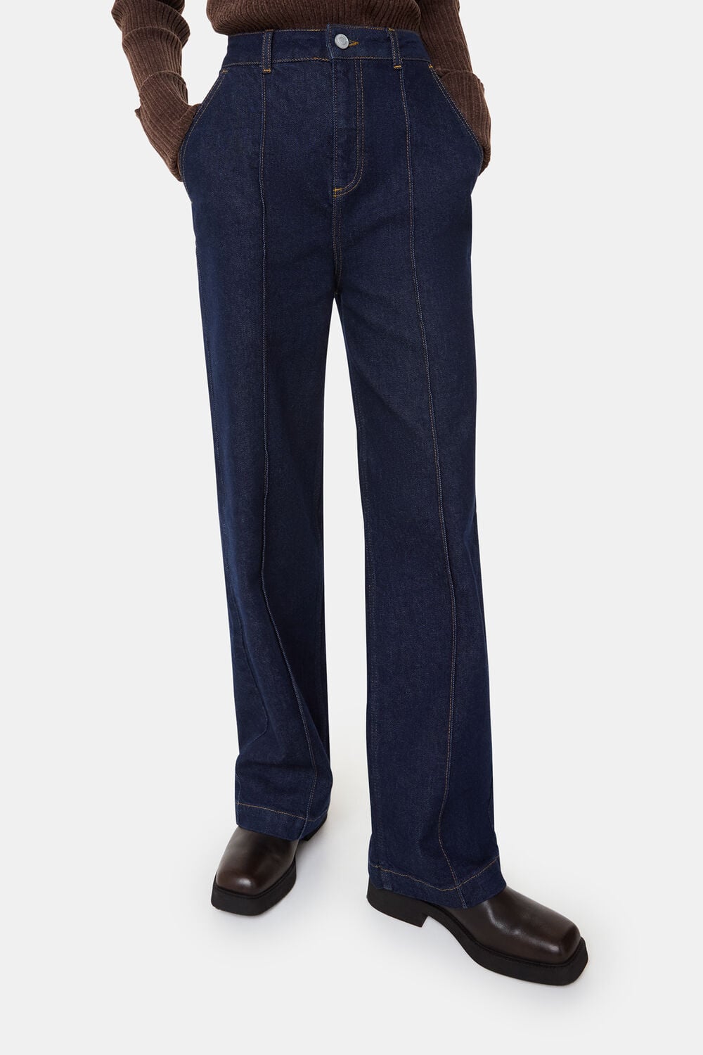 Dark Denim Seam Detail Jean