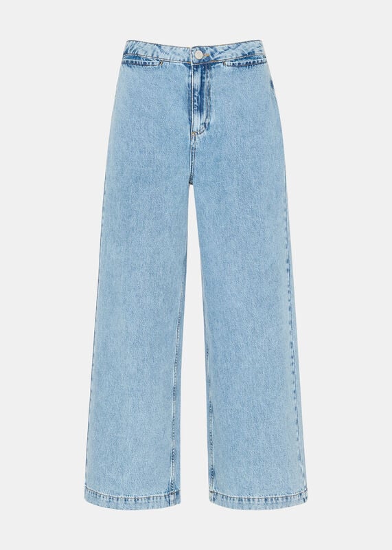 Light Wash Authentic Ankle Wide Leg Jean