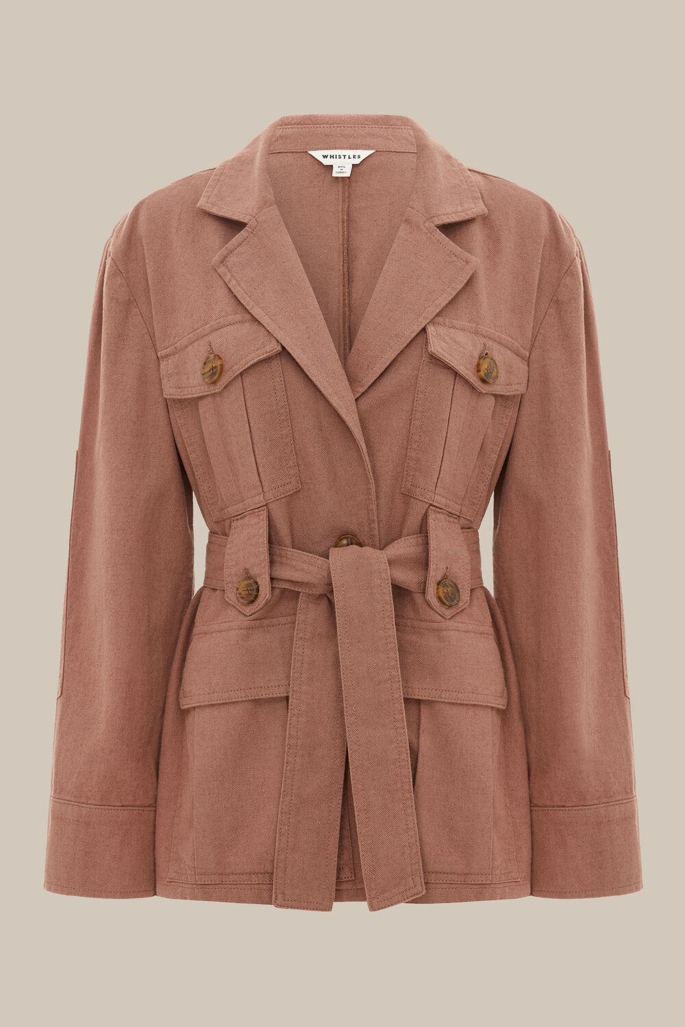 Amenia Belted Utility Jacket Pink