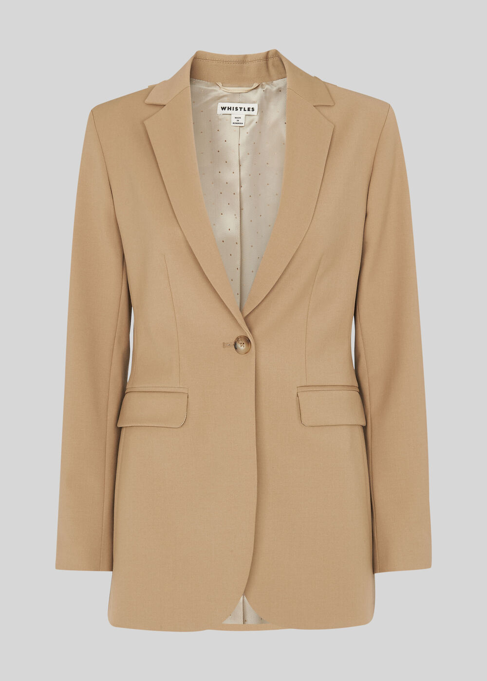 Sonia Single Breasted Jacket Camel