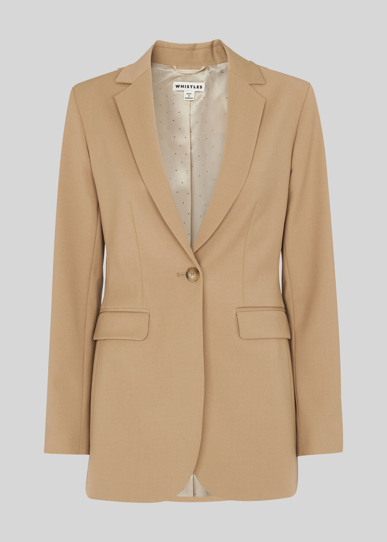 Sonia Single Breasted Jacket Camel