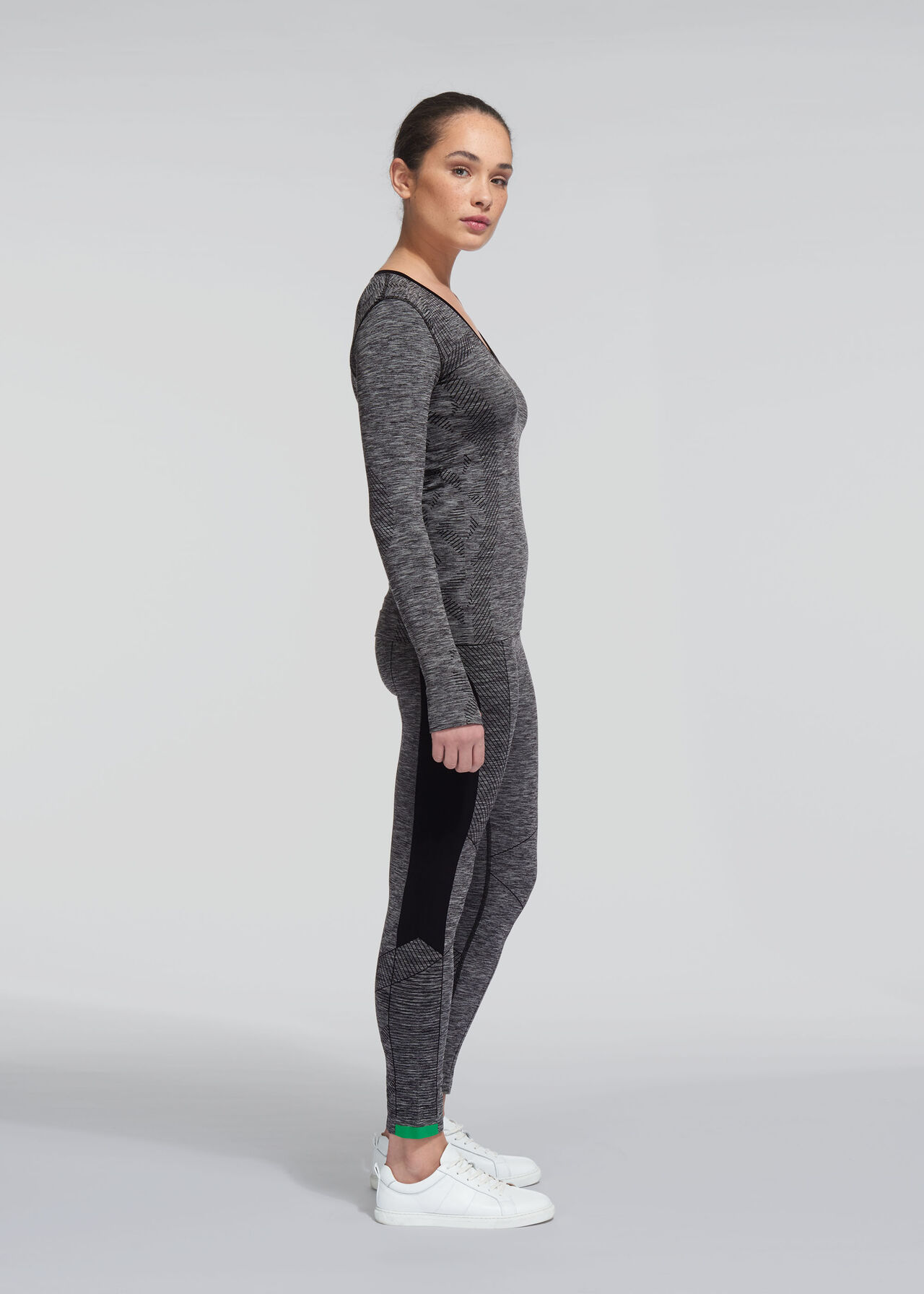 Long Sleeve Sports Top Grey