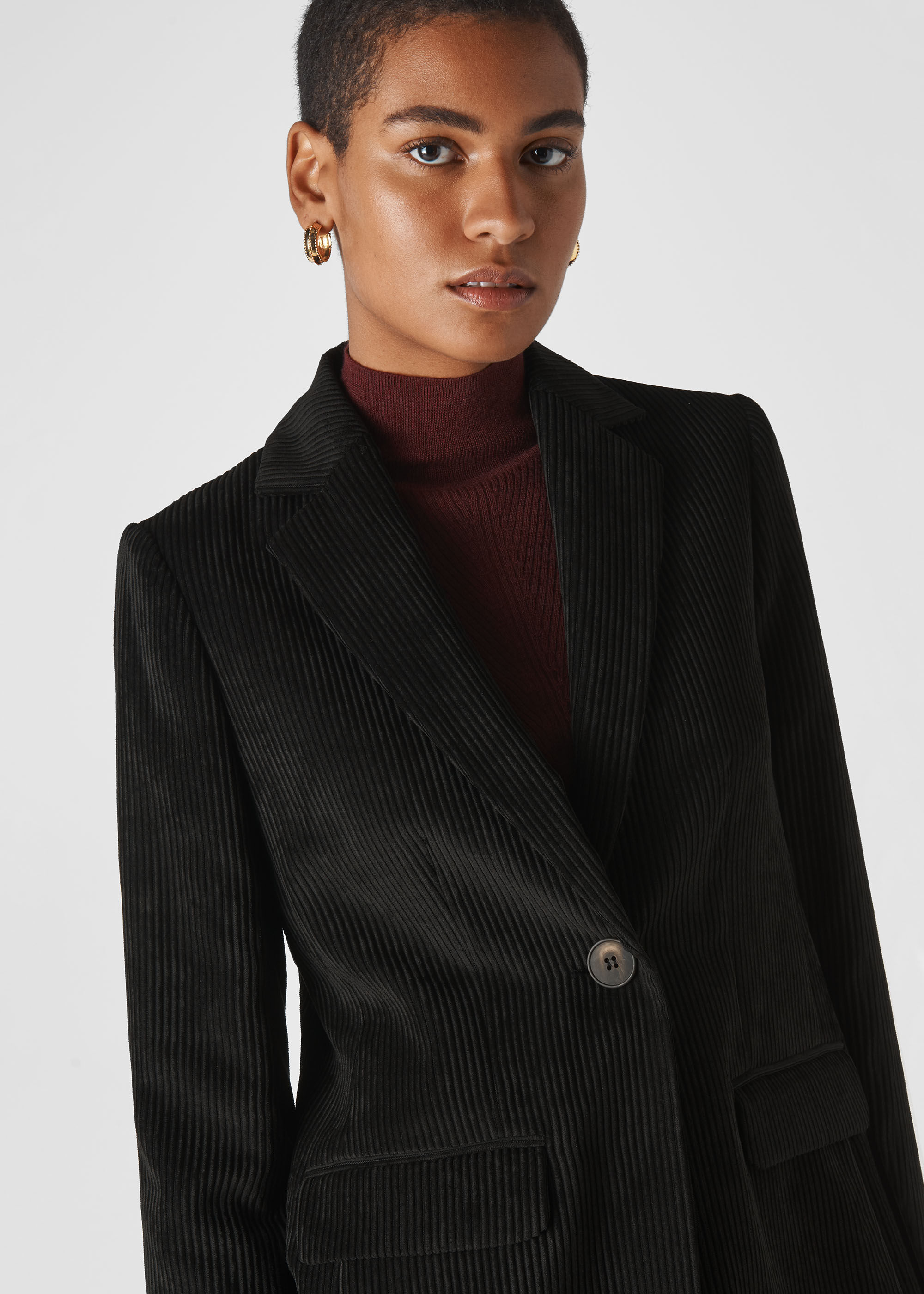 Cord Single Breasted Blazer
