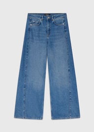 Panel Detail Wide Leg Jean