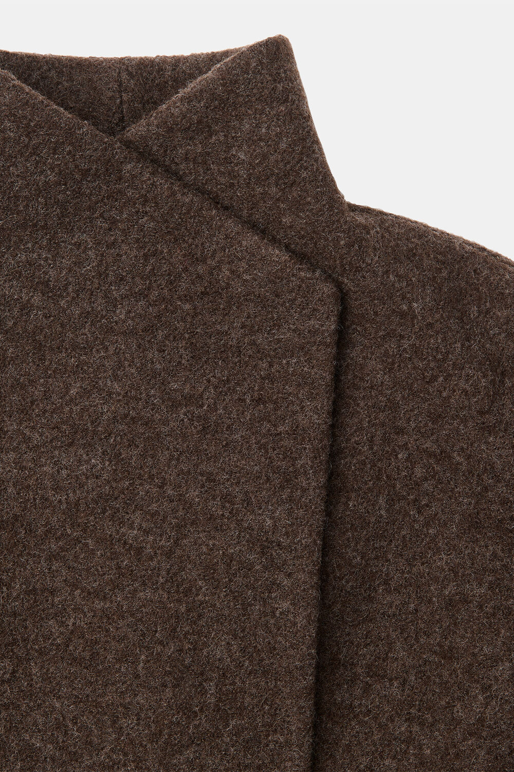 Taupe Petite Morgan Funnel Neck Coat
