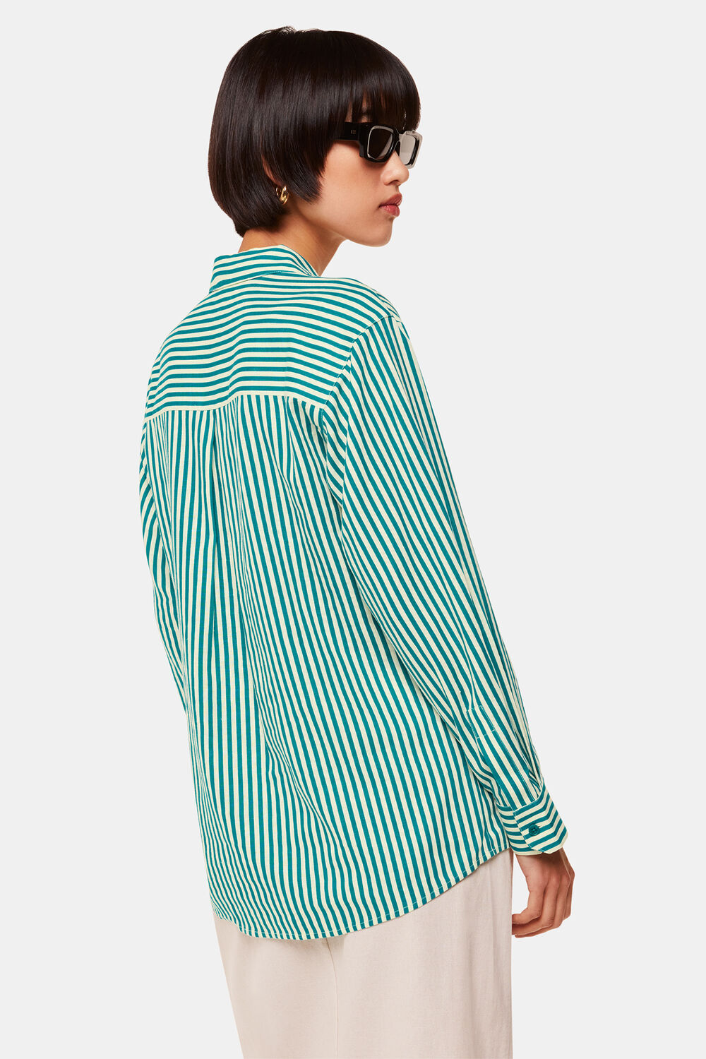 Stripe Linen Blend Shirt