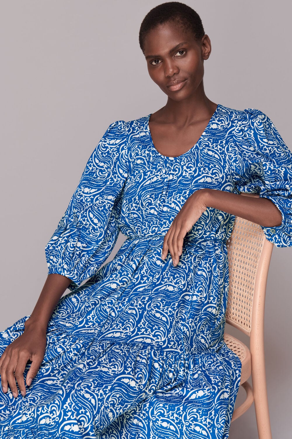 Chaina Print Trapeze Dress