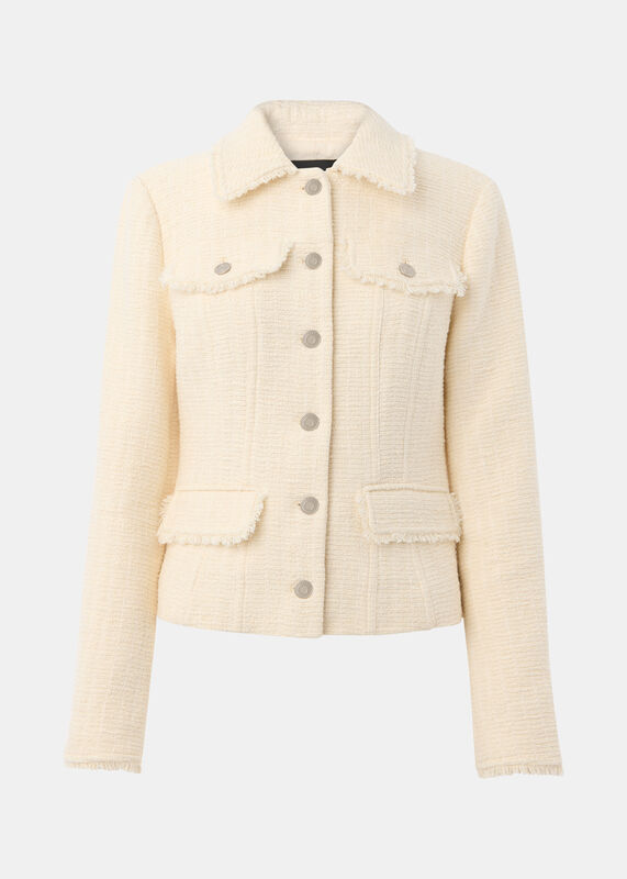 Ivory Petite Lucie Boucle Jacket