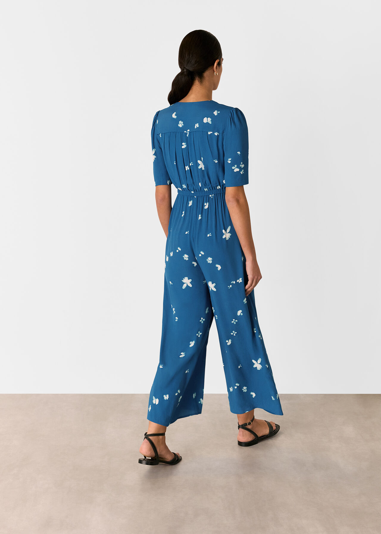 Whistles Sun Bleached Floral Jumpsuit