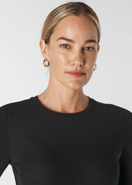Essential Crew Neck Top Black