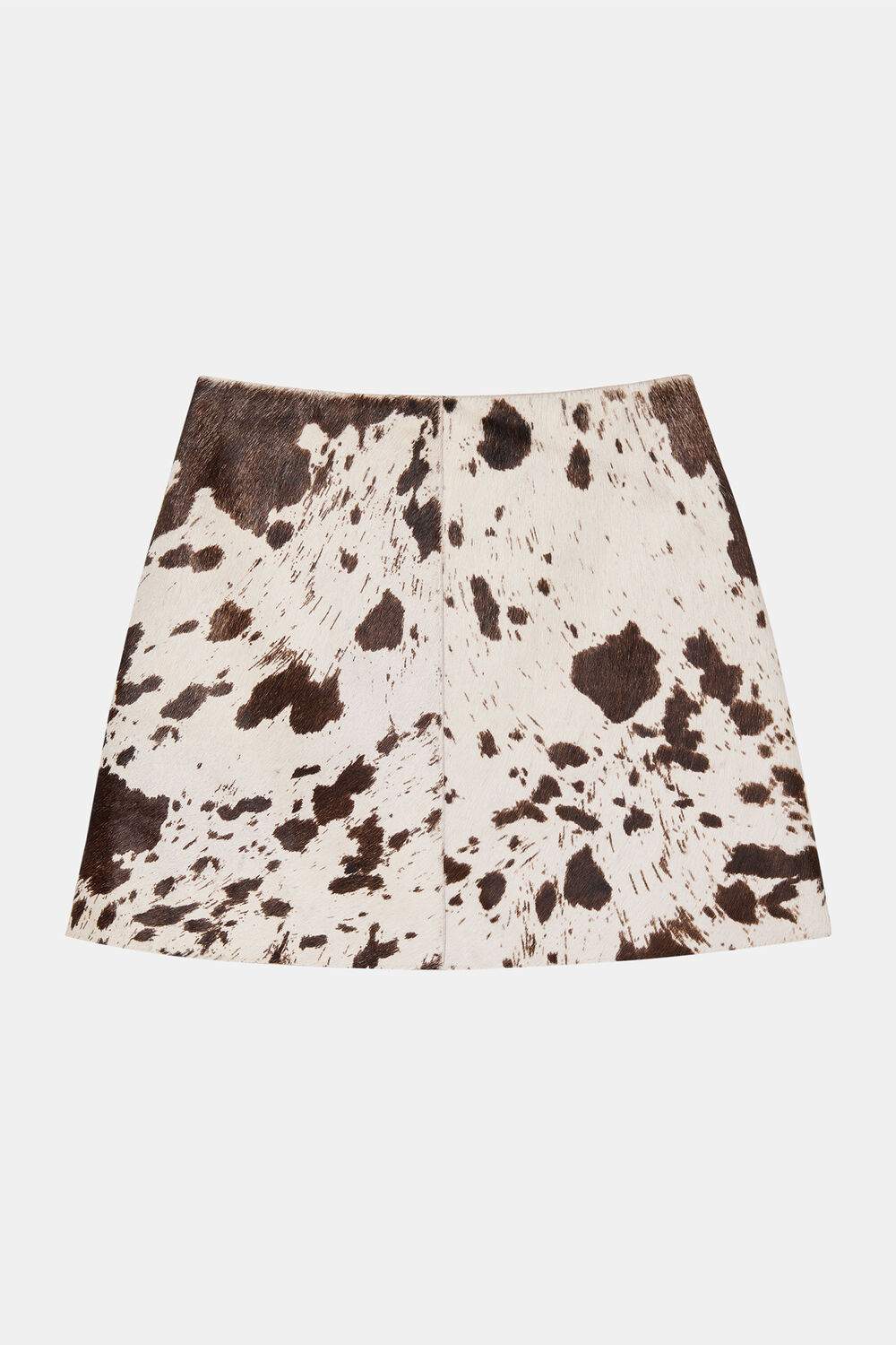 Brown Cow Print A Line Skirt