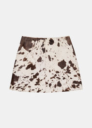 Cow Print A Line Skirt