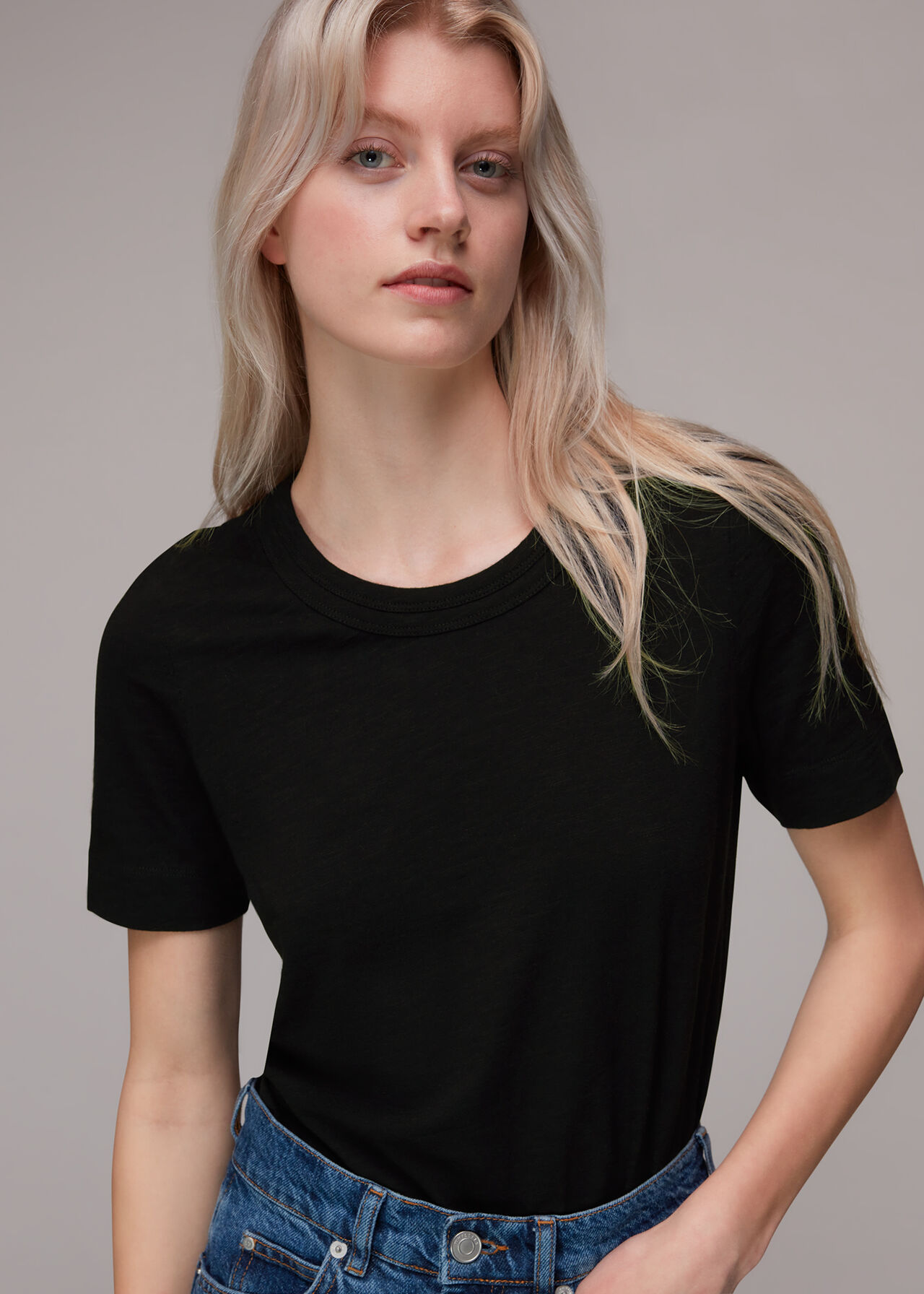 Yellow Rosa Double Trim T-Shirt | WHISTLES