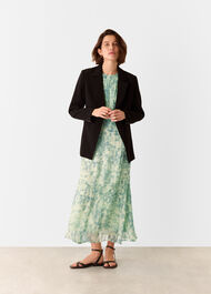 Dashed Brush Marks Midi Dress