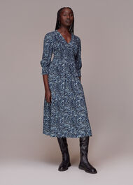Speckled Leopard Midi Dress