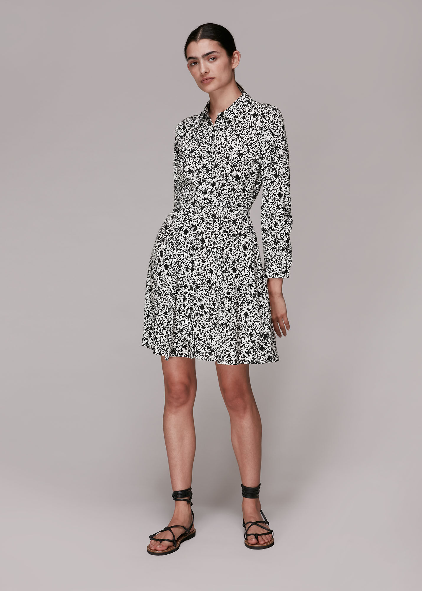 Whistles confetti heart discount print frill dress