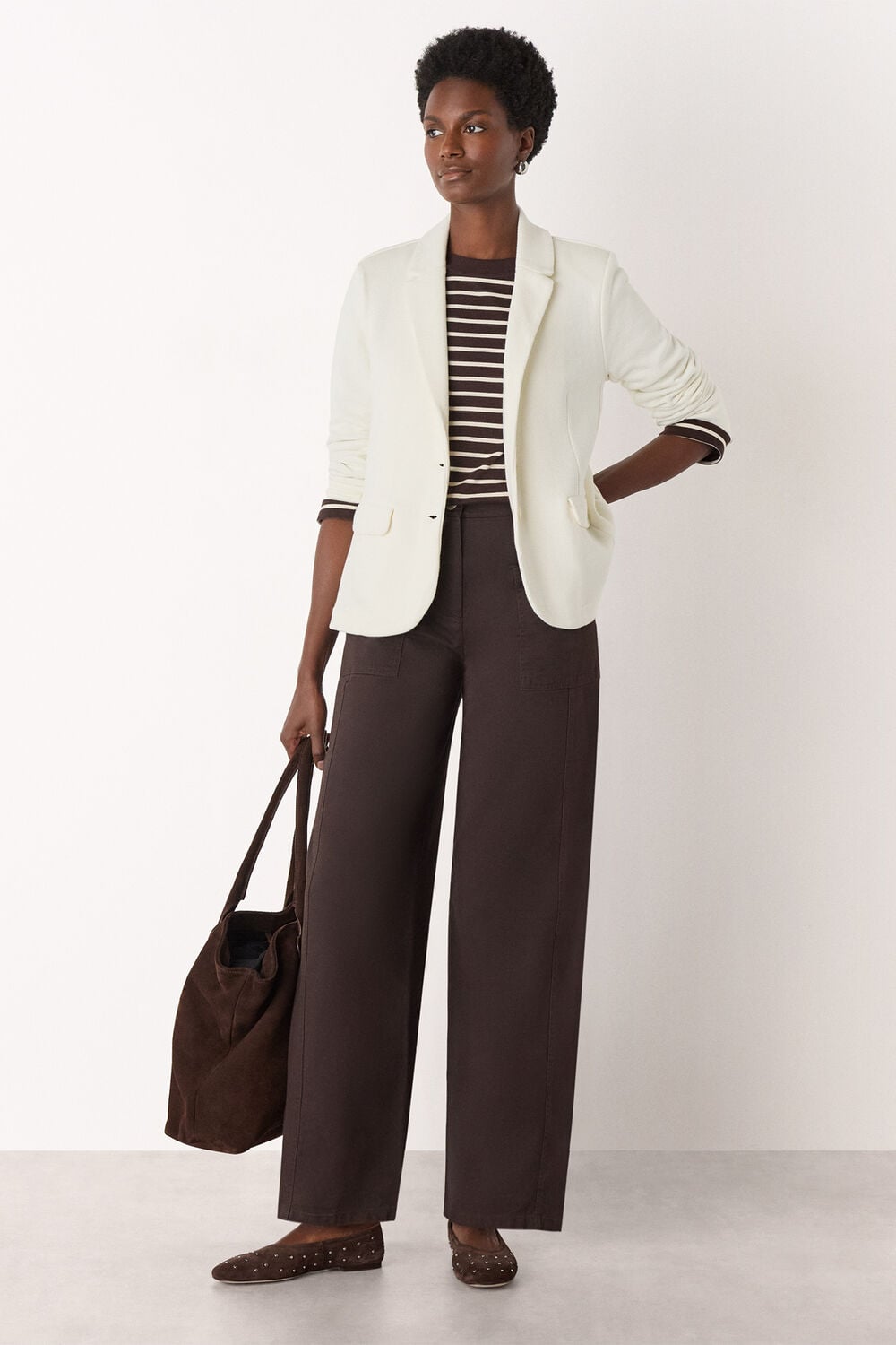 Slim Jersey Jacket Ivory