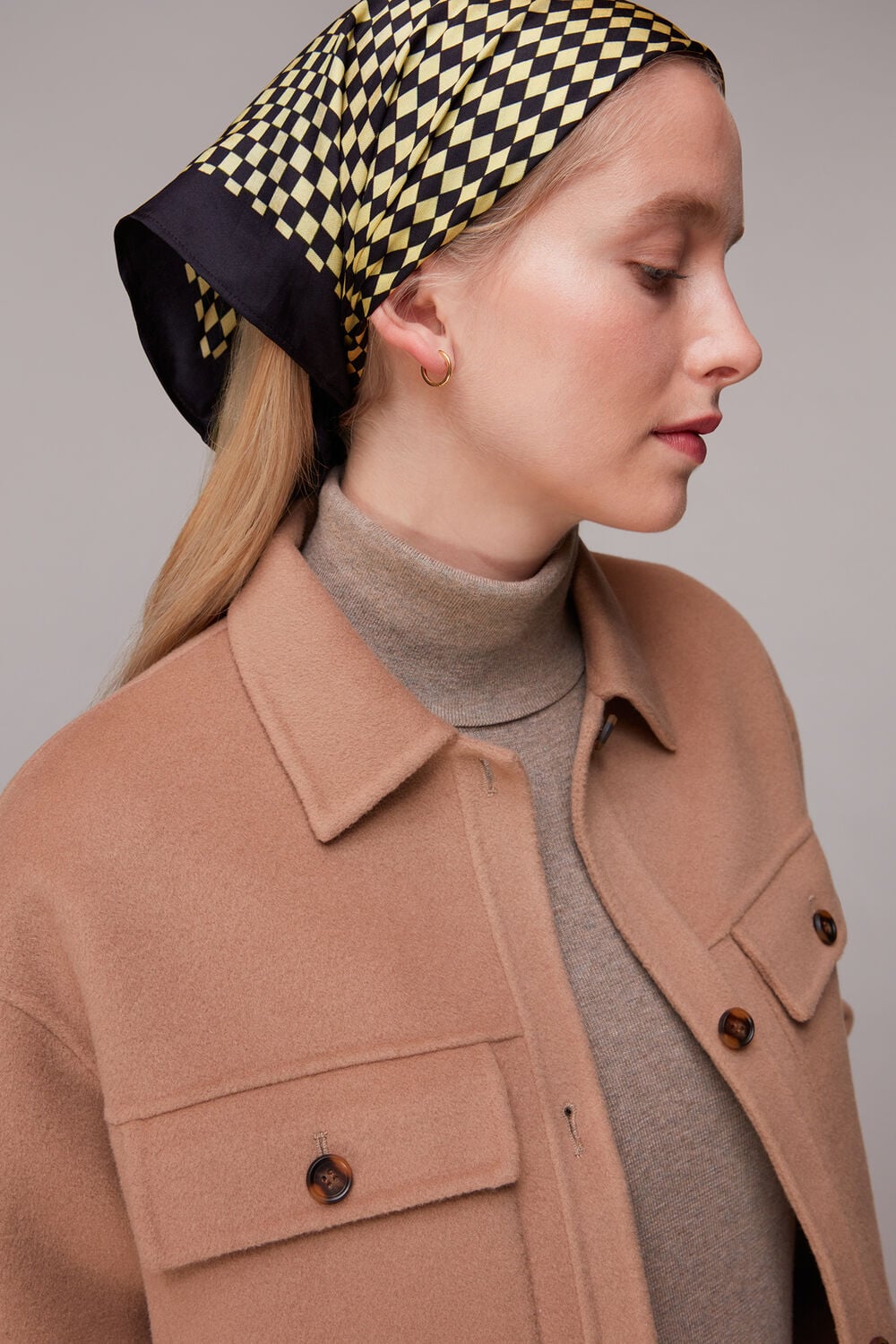 Checkerboard Silk Scarf