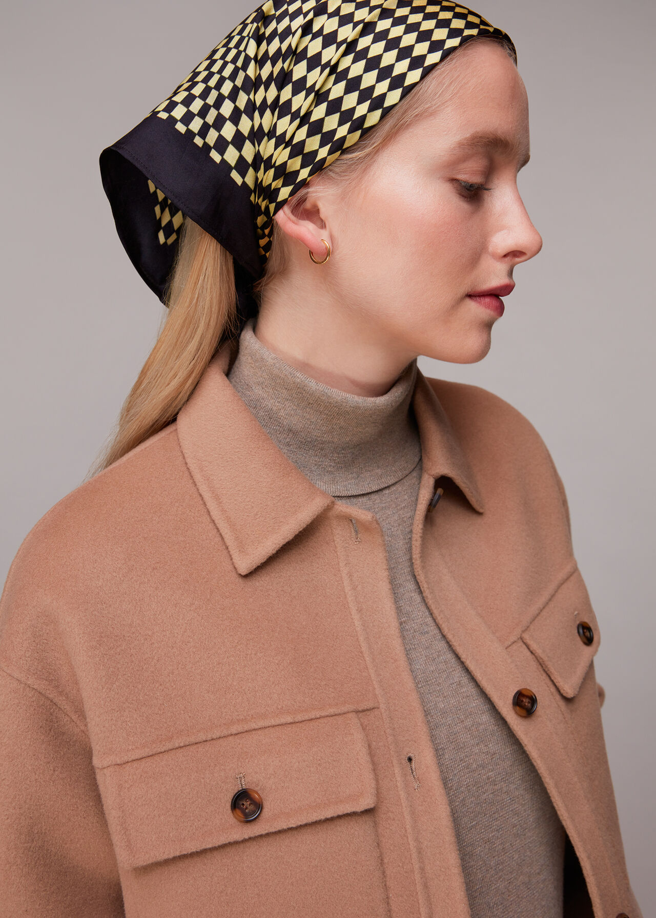 Checkerboard Silk Scarf
