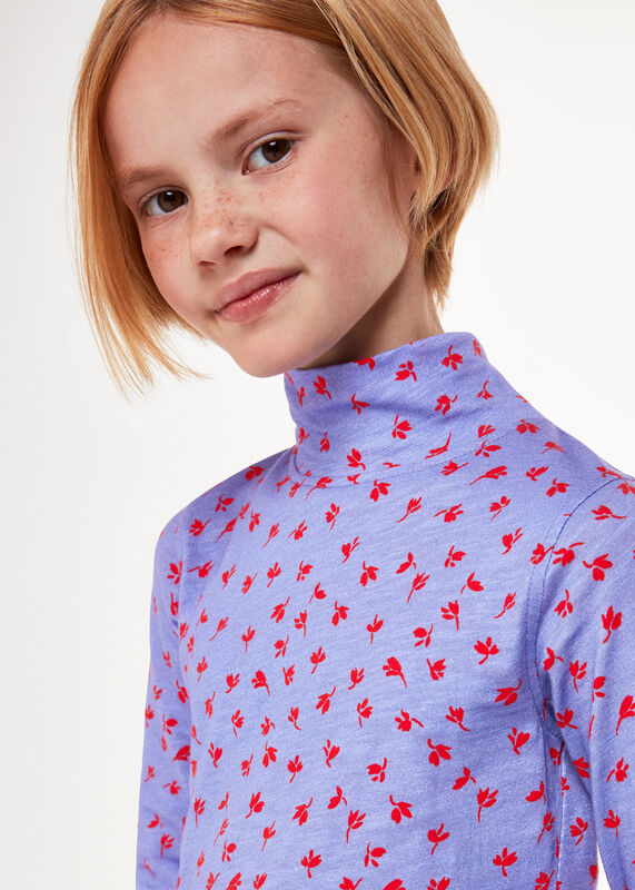 Purple Scattered Petals Top