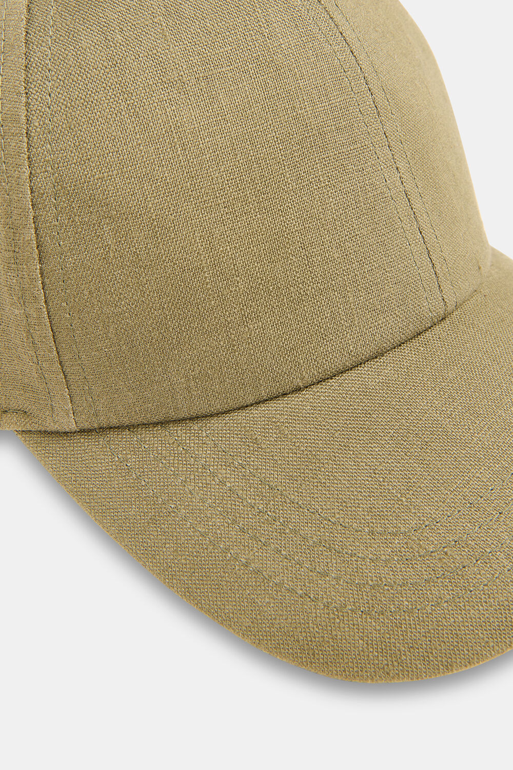 Khaki Linen Cap