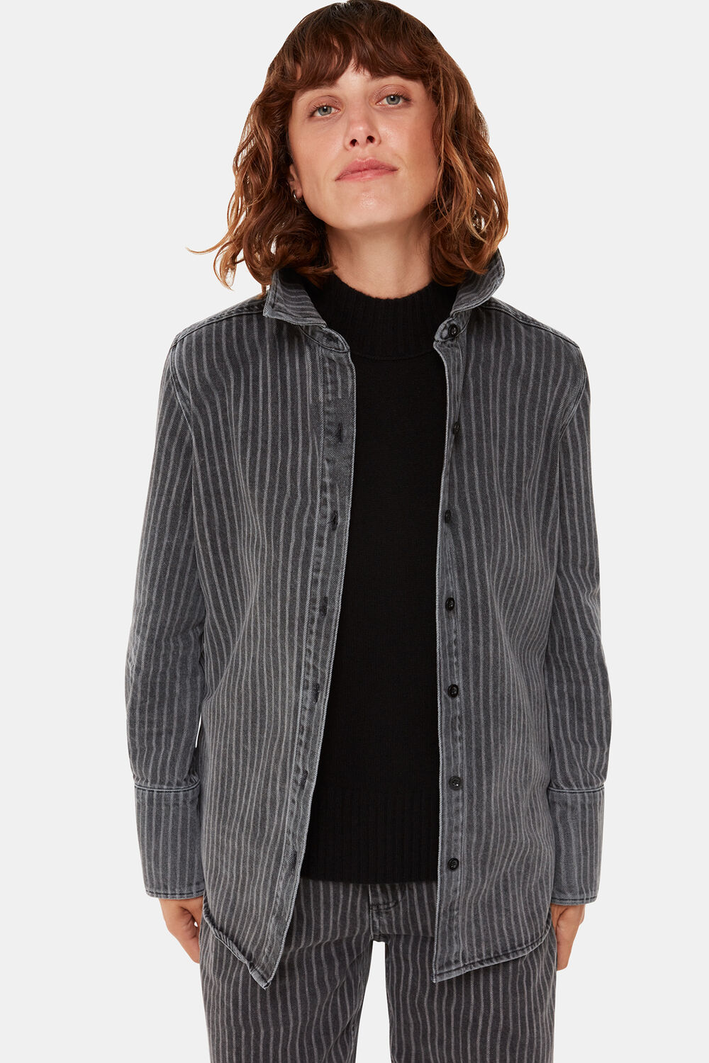 Washed Stripe Denim Shirt