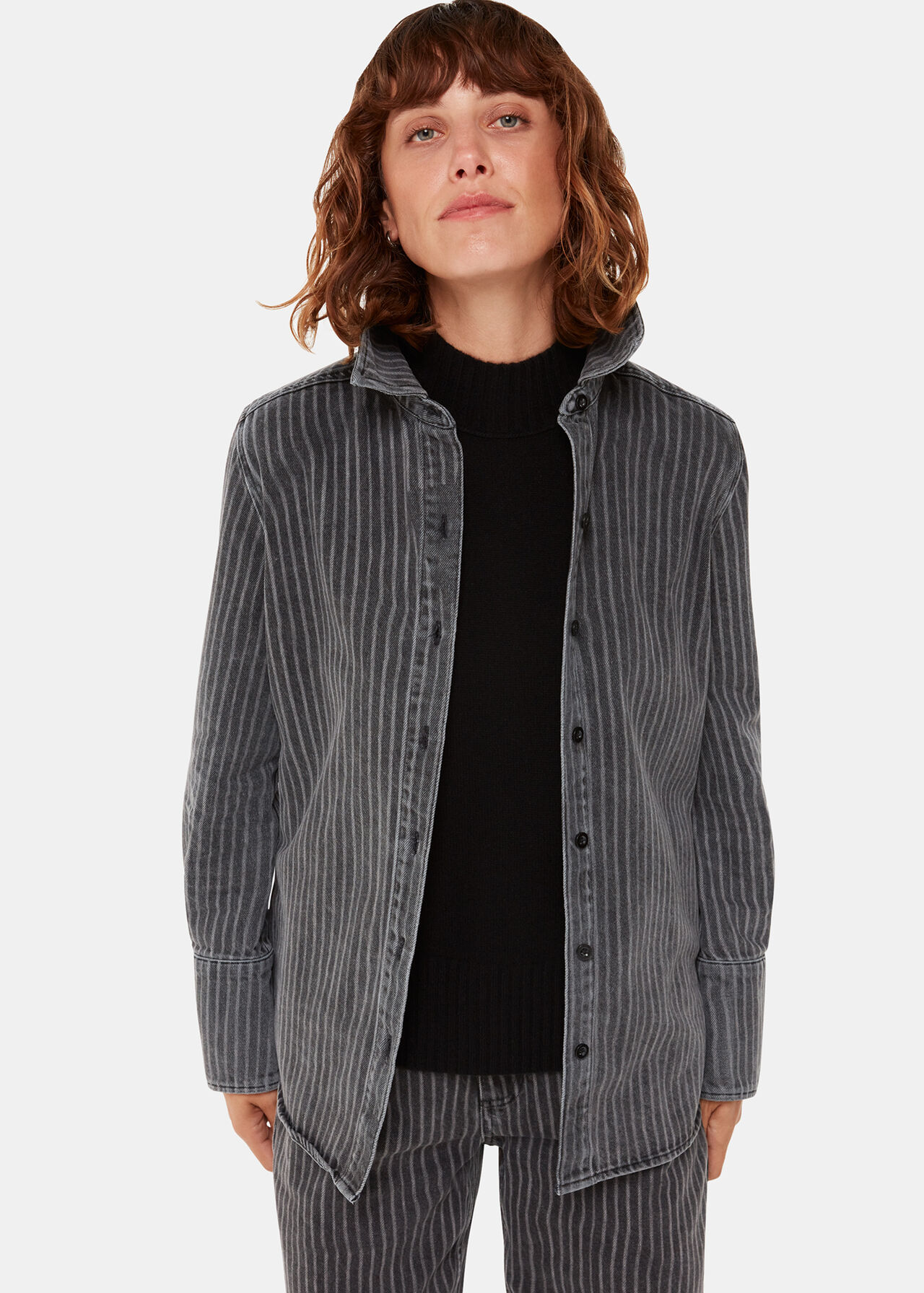 Washed Stripe Denim Shirt
