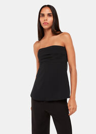 Black Lula Crepe Bandeau Top, WHISTLES