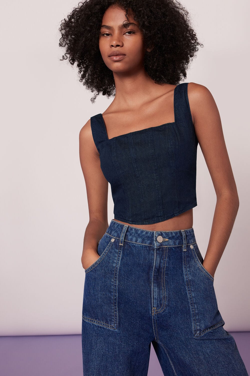 Nina Chambray Denim Corset
