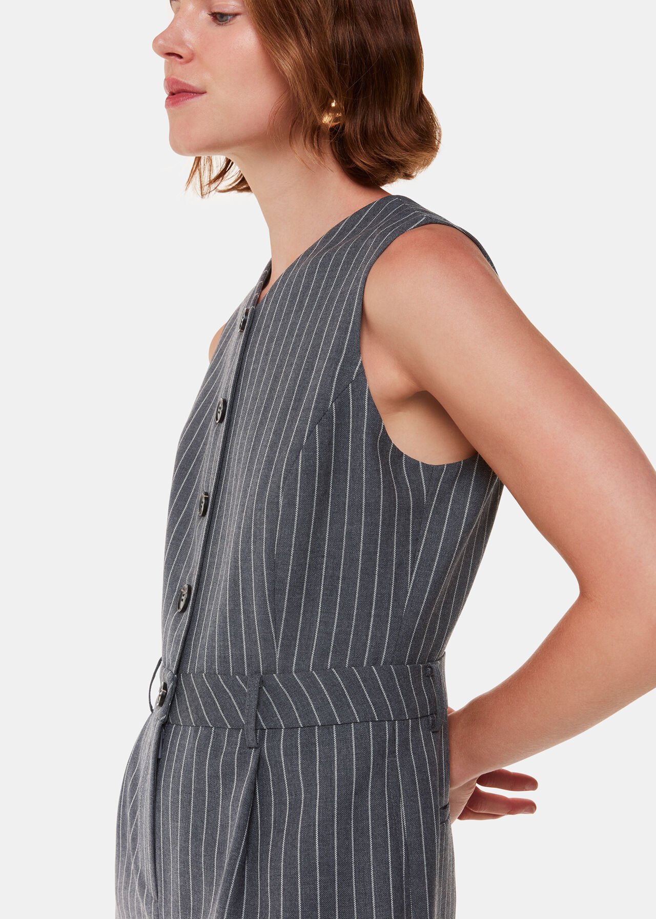 Pinstripe Jumpsuit