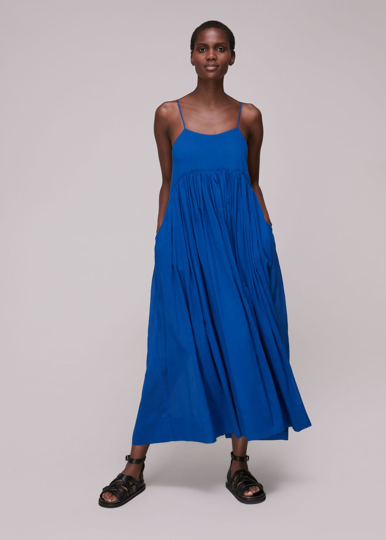 Blue Carmen Trapeze Dress, WHISTLES