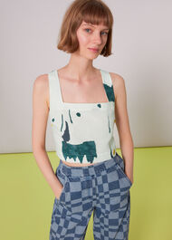 Aria Abstract Print Crop Top