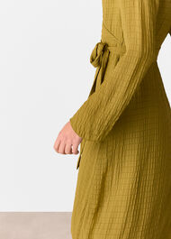 Alex Textured Wrap Midi Dress